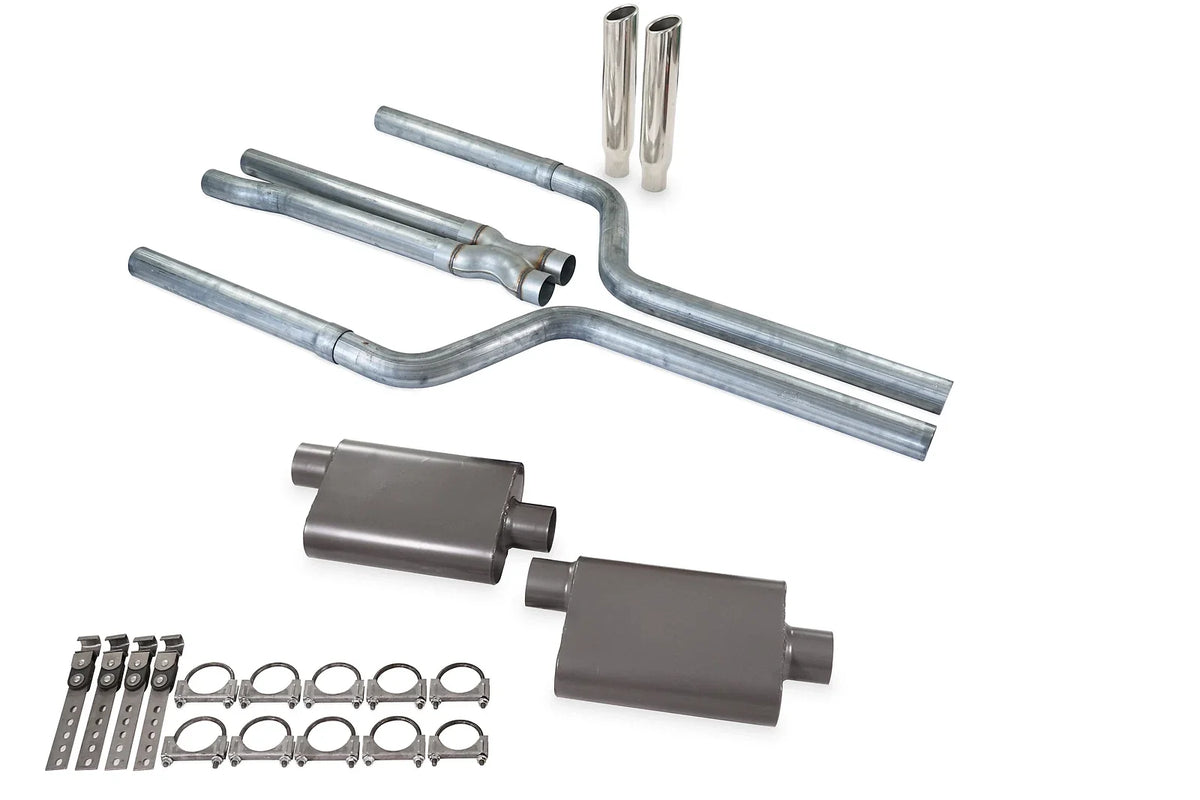 2.5" Exhaust Kit with Rear Exit RC Tip for Dodge Challenger V6 2009-2018