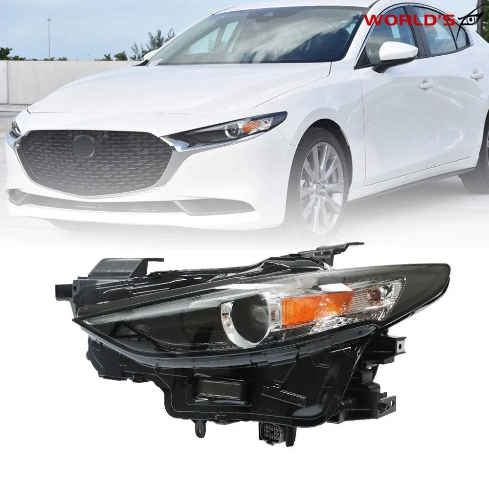 Left Headlight for Mazda 3 (2019–2021) LED Black Housing Clear Lens