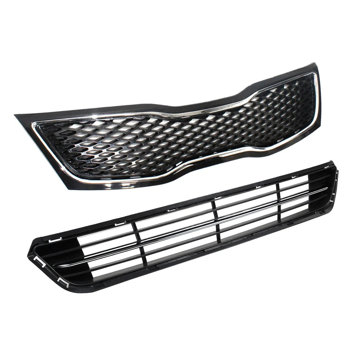 Front Chrome Grille Upper & Lower Radiator for Kia Optima 2014-2015
