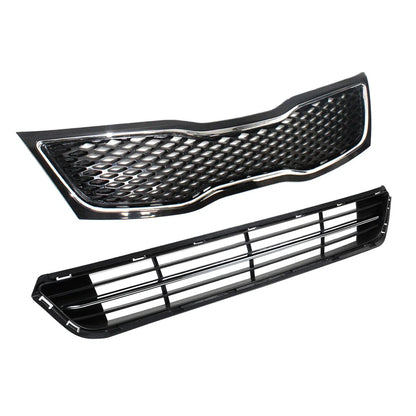Front Chrome Grille Upper & Lower Radiator for Kia Optima 2014-2015