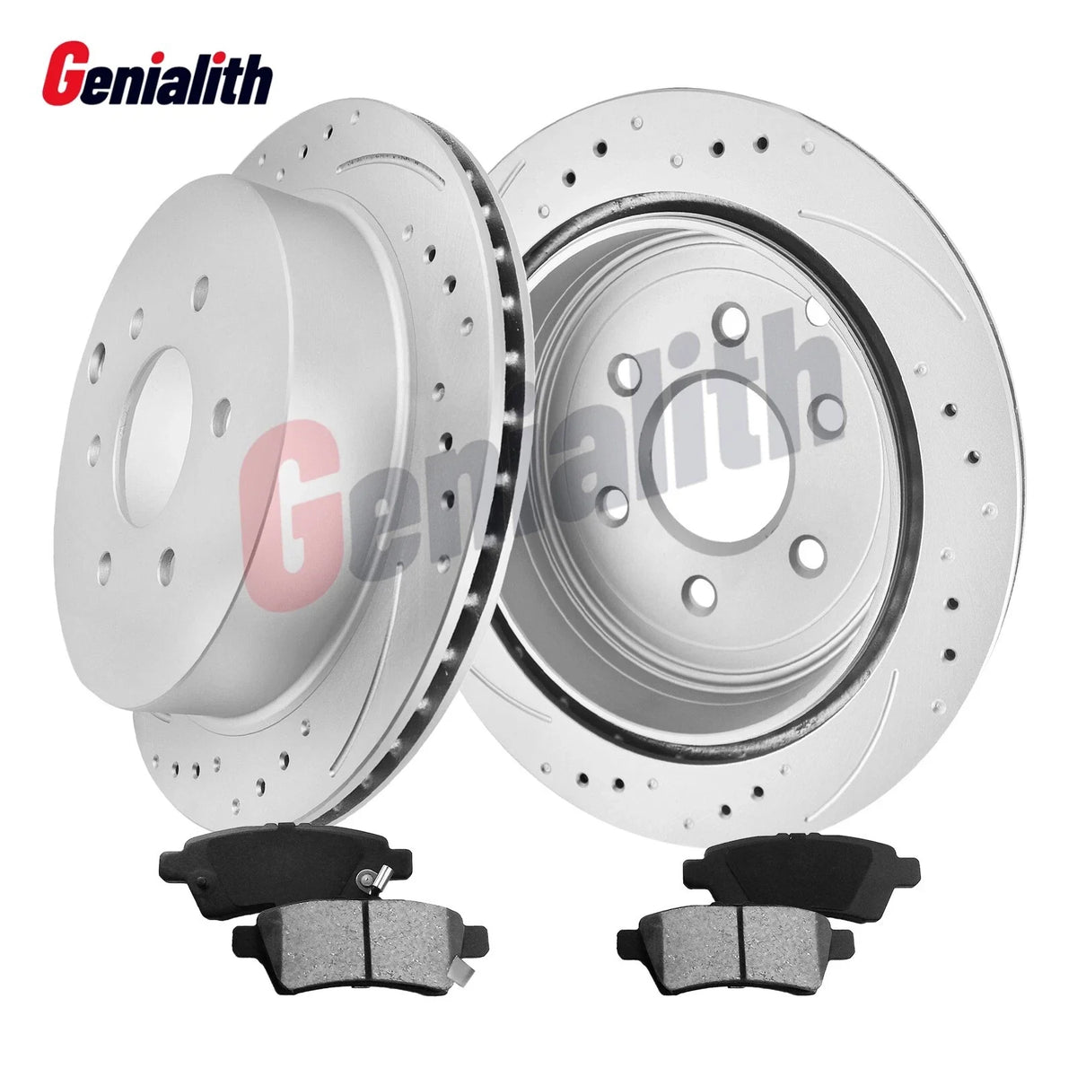 Rear Coated Brake Rotors with Pads for 2009-2012 Suzuki Equator