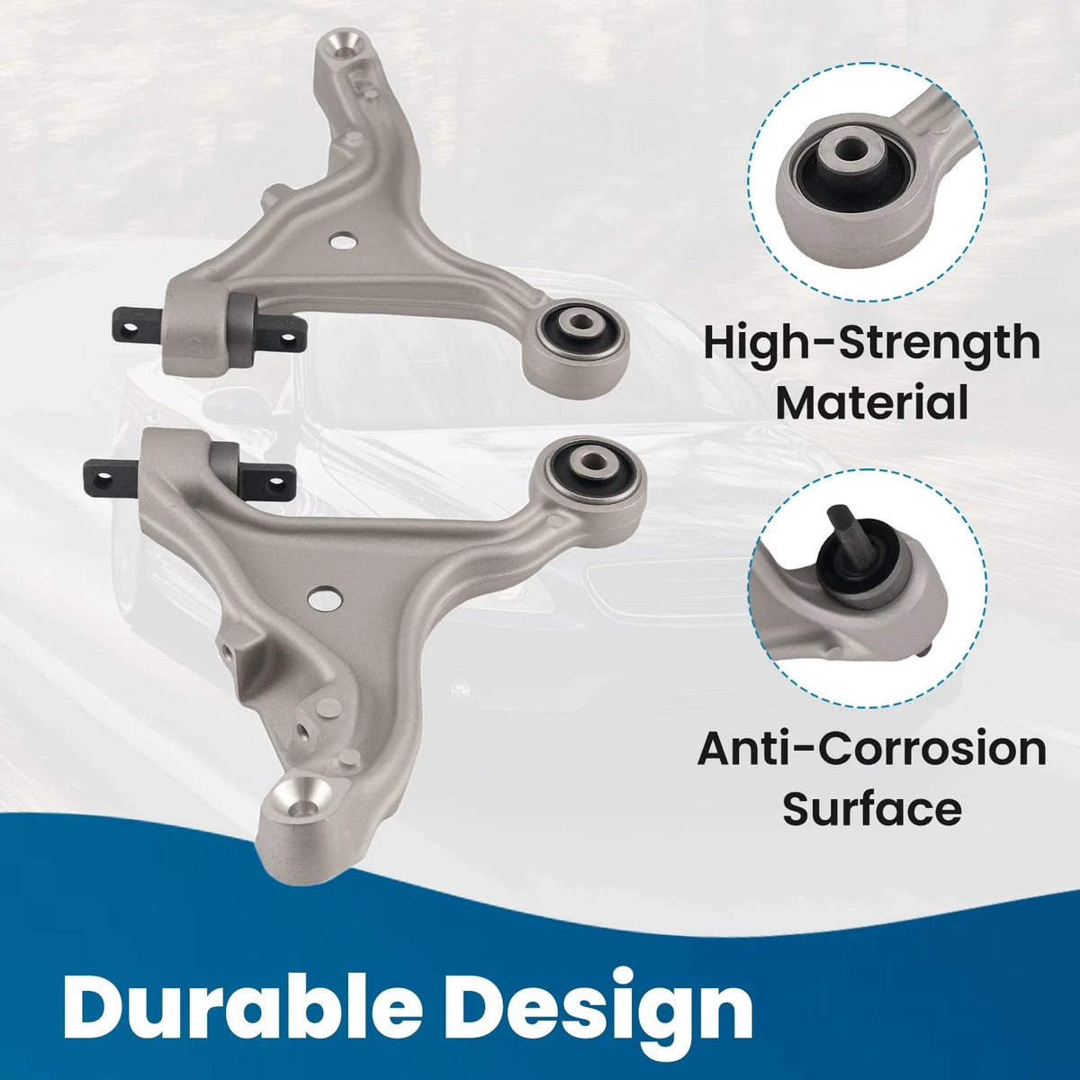 Set of 10 Front Lower Control Arms for Volvo S60 V70 (2001-2007)