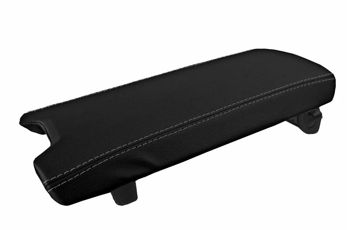 Leather Console Lid Armrest Cover for Lincoln MKZ (2013–2016) Gray Stitch