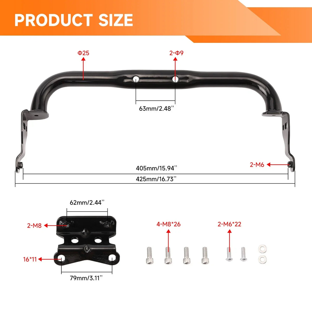 Front Lower Fairing Support Bracket for FXLRST Low Rider ST (2022-2025)