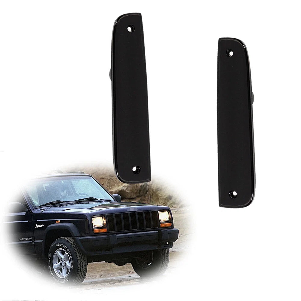 2X Smoked Black Lens Front Side Marker Light for Jeep Cherokee (1997–2001)