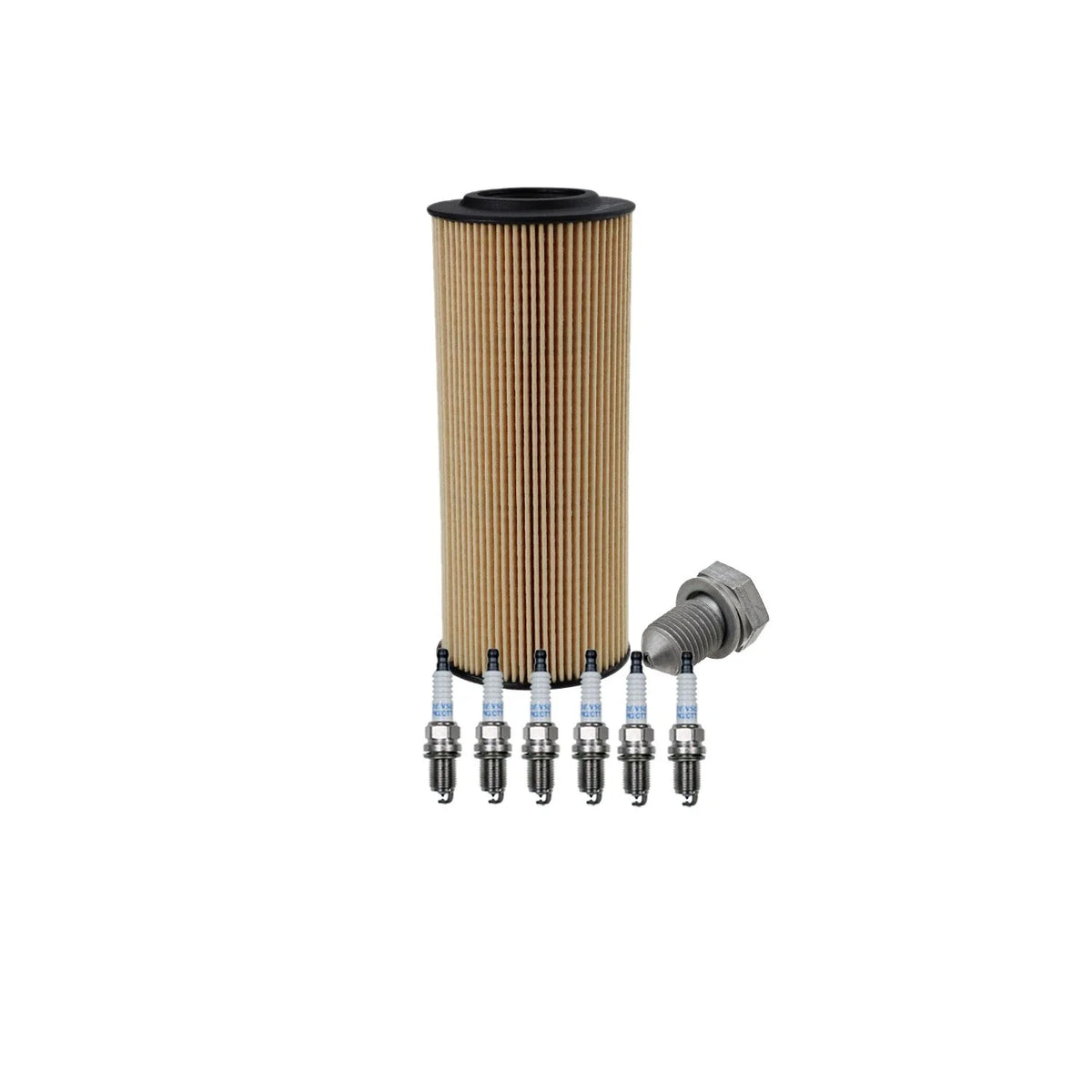 Wix Engine Oil Filter & Denso 6 Platinum Spark Plugs for Audi A4 Quattro (2009)