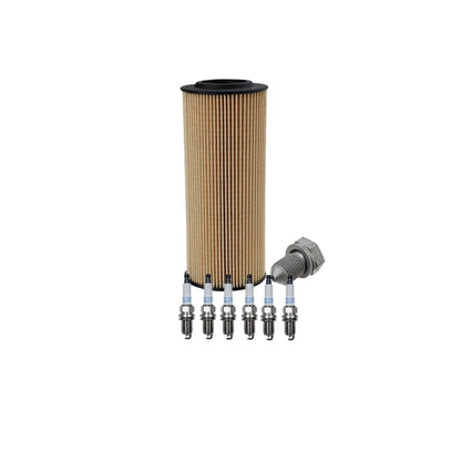 Wix Engine Oil Filter & Denso 6 Platinum Spark Plugs for Audi A4 Quattro (2009)