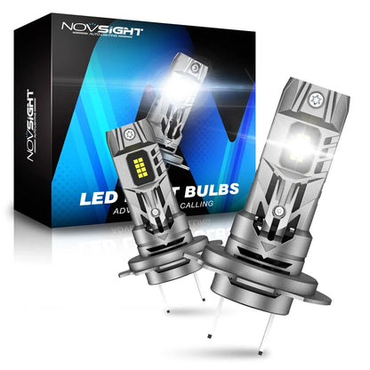 6500K White H7 LED Headlight Bulbs - 2-Pack