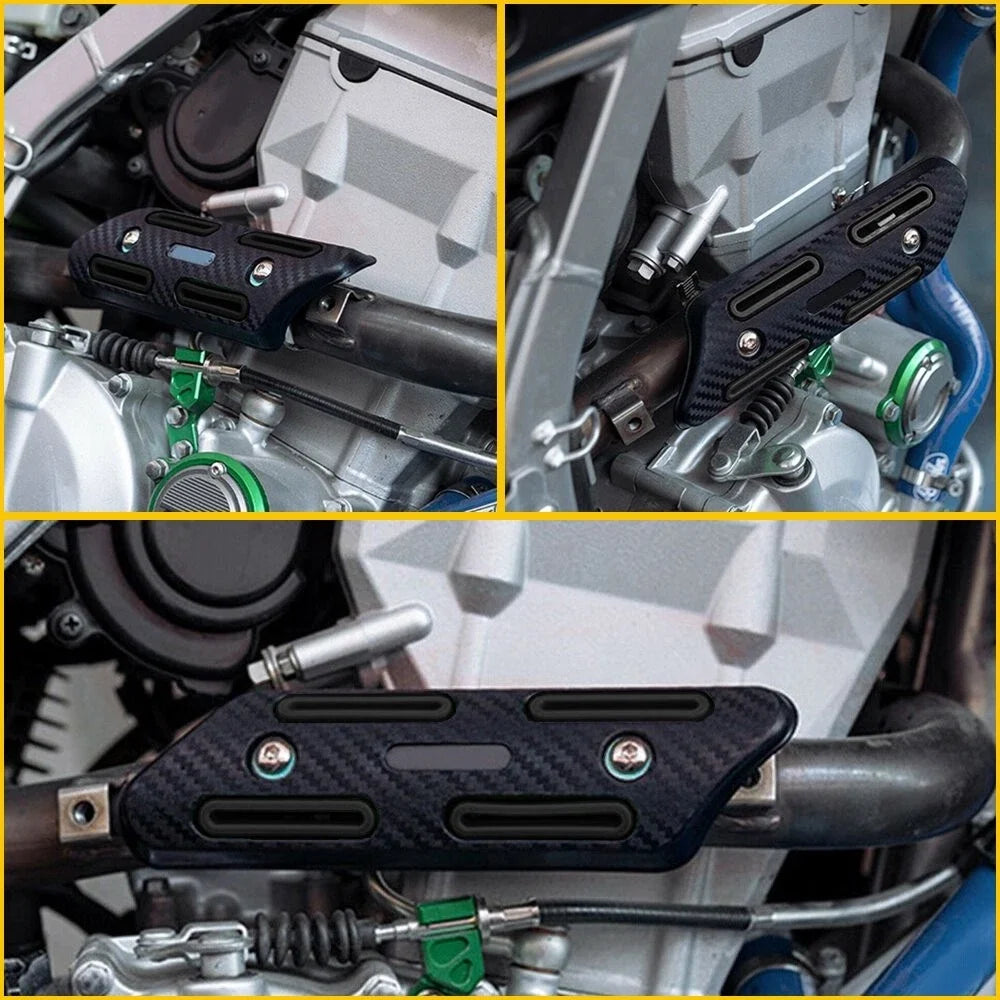 Motorcycle K Aluminum Exhaust Pipe Heat Shield Muffler Cover (Universal)