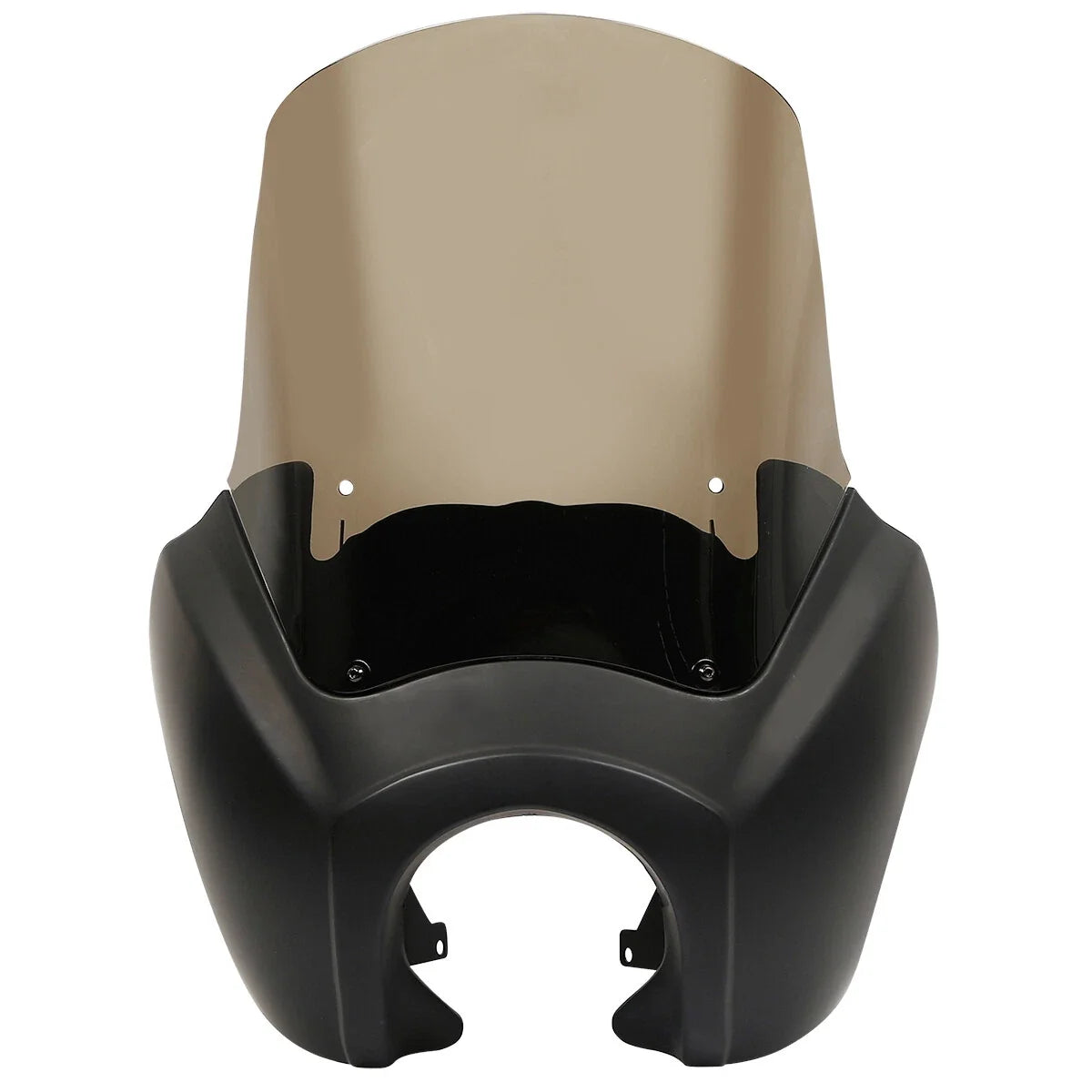 Matte Black Headlight Fairing & 15" Smoke Windshield for Harley Dyna