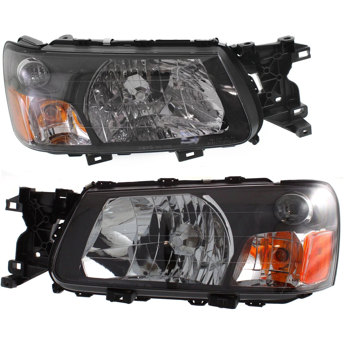 Headlight Assembly Set of 2 for Subaru Forester (2005) - Composite with Bulb