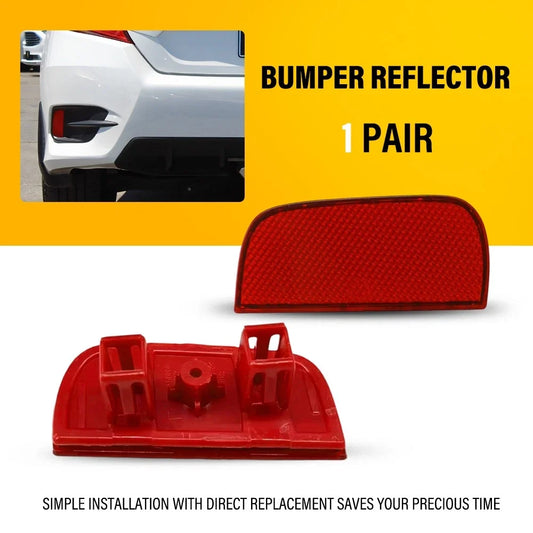 Set of 2 Rear Bumper Reflectors for Honda Civic 10th Gen (2016–2021) Red EXV