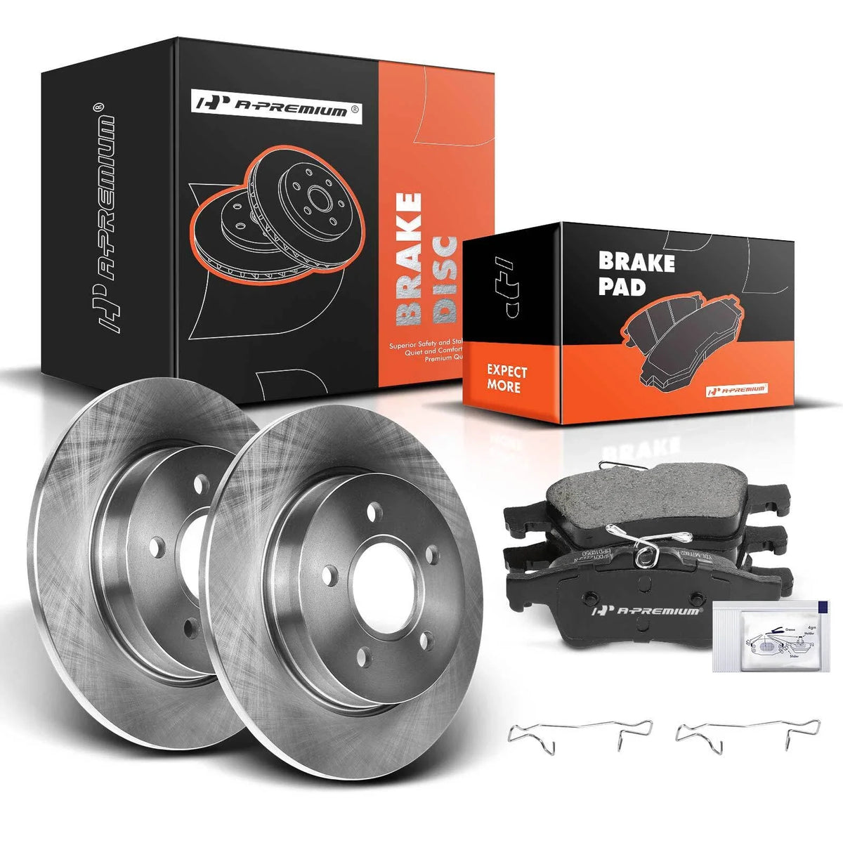 Rear Disc Brake Rotor & Ceramic Pad for Ford Focus (2012–2018)