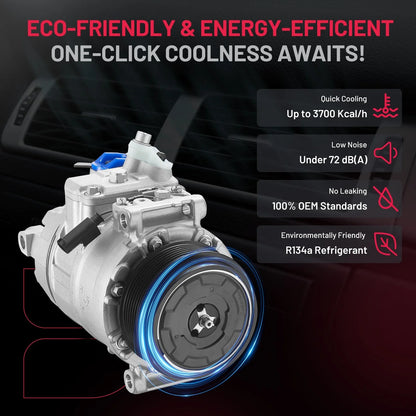 A/C Compressor with Clutch for Mercedes Sprinter 2500 3500 (2007-2018)
