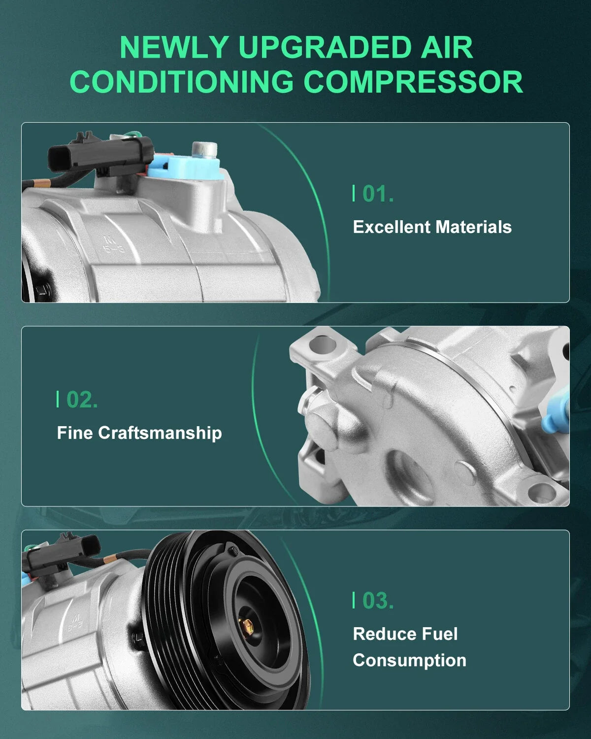 A/C Compressor 3.3L 3.8L for Chrysler Town & Country 2001-2007 CO 29001C