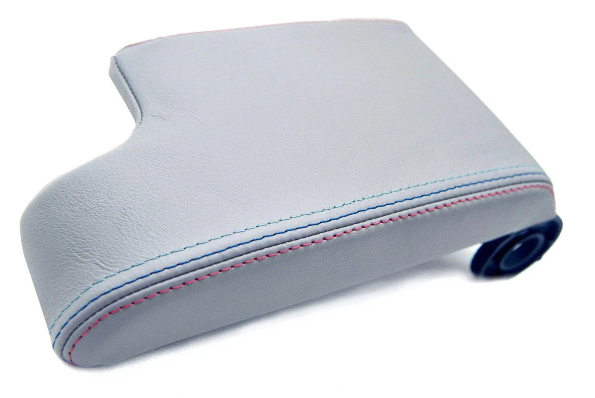 Leather Synthetic Console Armrest Cover for BMW E46 (1999–2004) Gray
