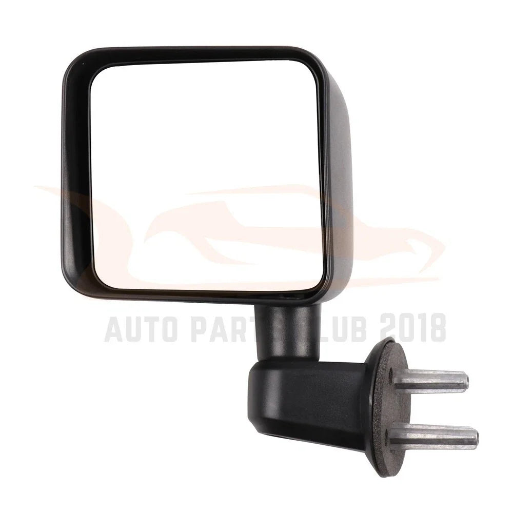 Manual Fold Black Cover for Jeep Wrangler (2007–2017) LH Driver Side Mirror