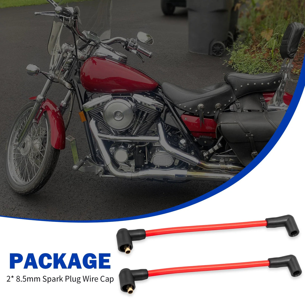 Spark Plug Wire Cap 8.5mm for Harley FXR3 FXR2 FXR4 Super Glide 1999-2000