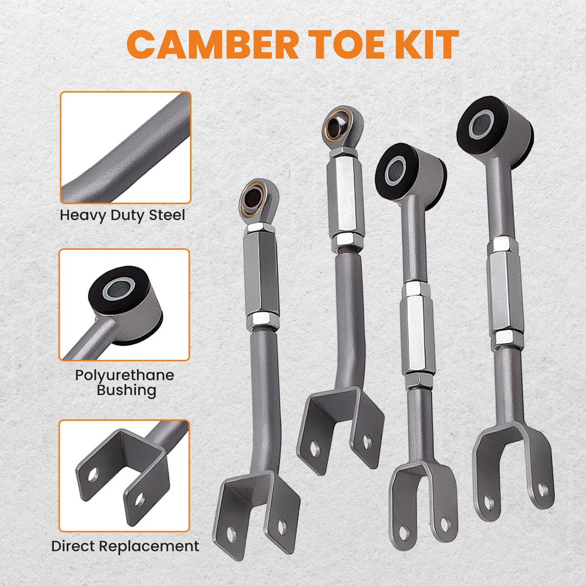 Adjustable Rear Camber/Control Arm & Traction Arms Kit for Nissan 350Z (2003–2009)