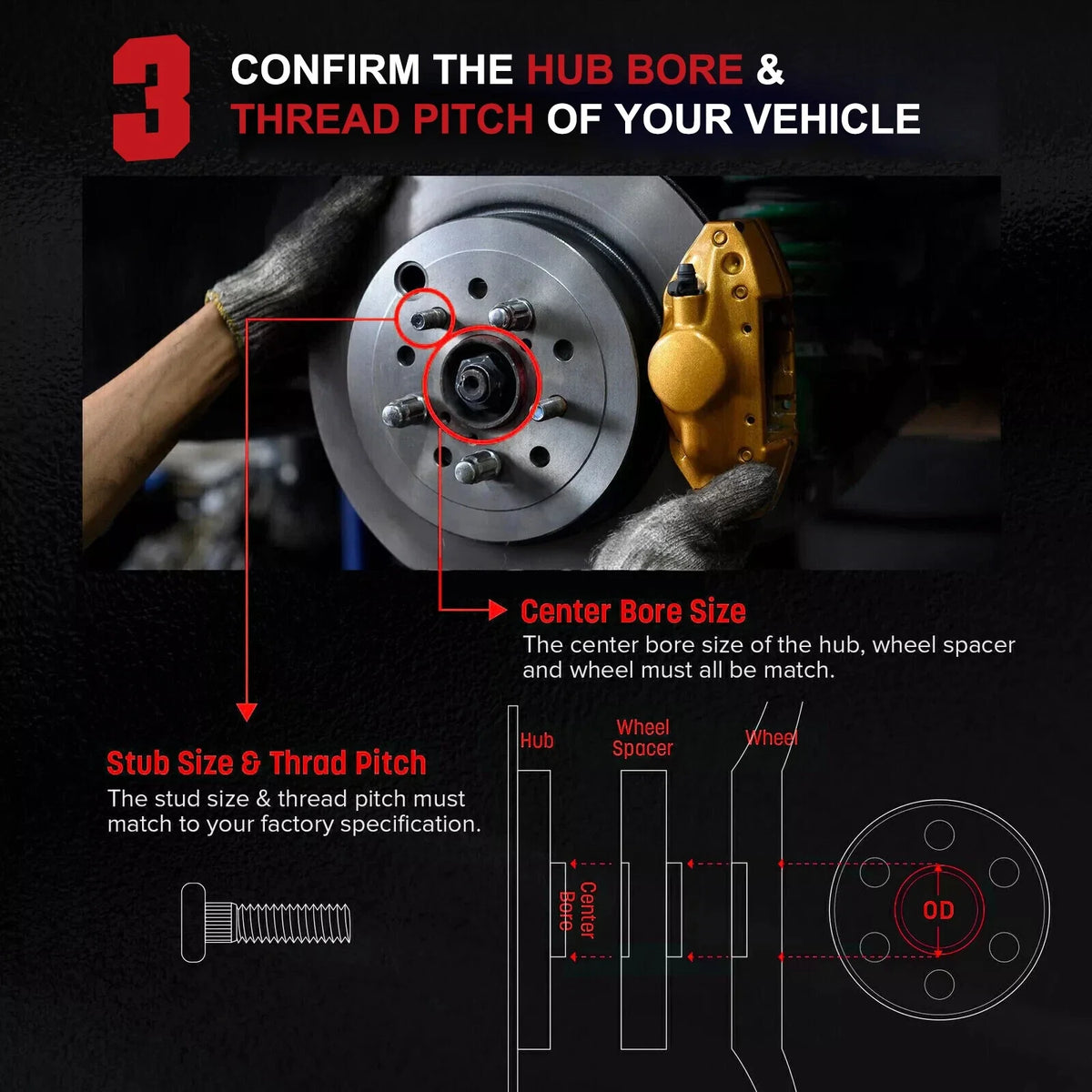 1.5 Inch Wheel Spacers Set of 4 for Chevrolet Silverado 2500 HD (2011–2019)