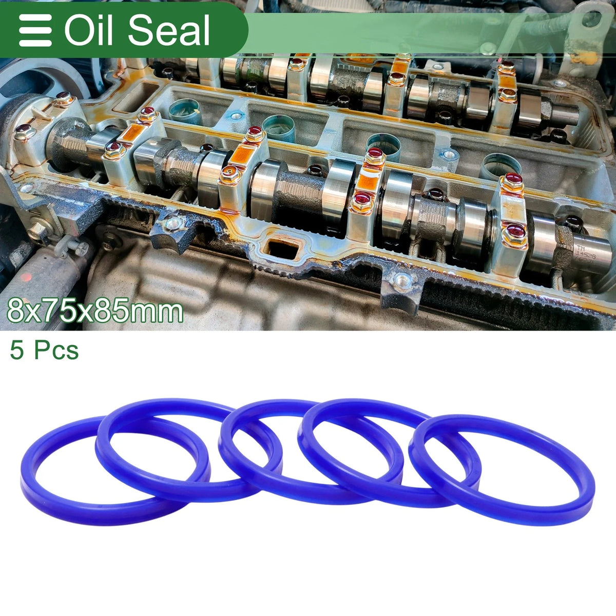 Set of 5 Oil Seal Rotary Shaft Seal 75x85x8mm High Pressure TPU