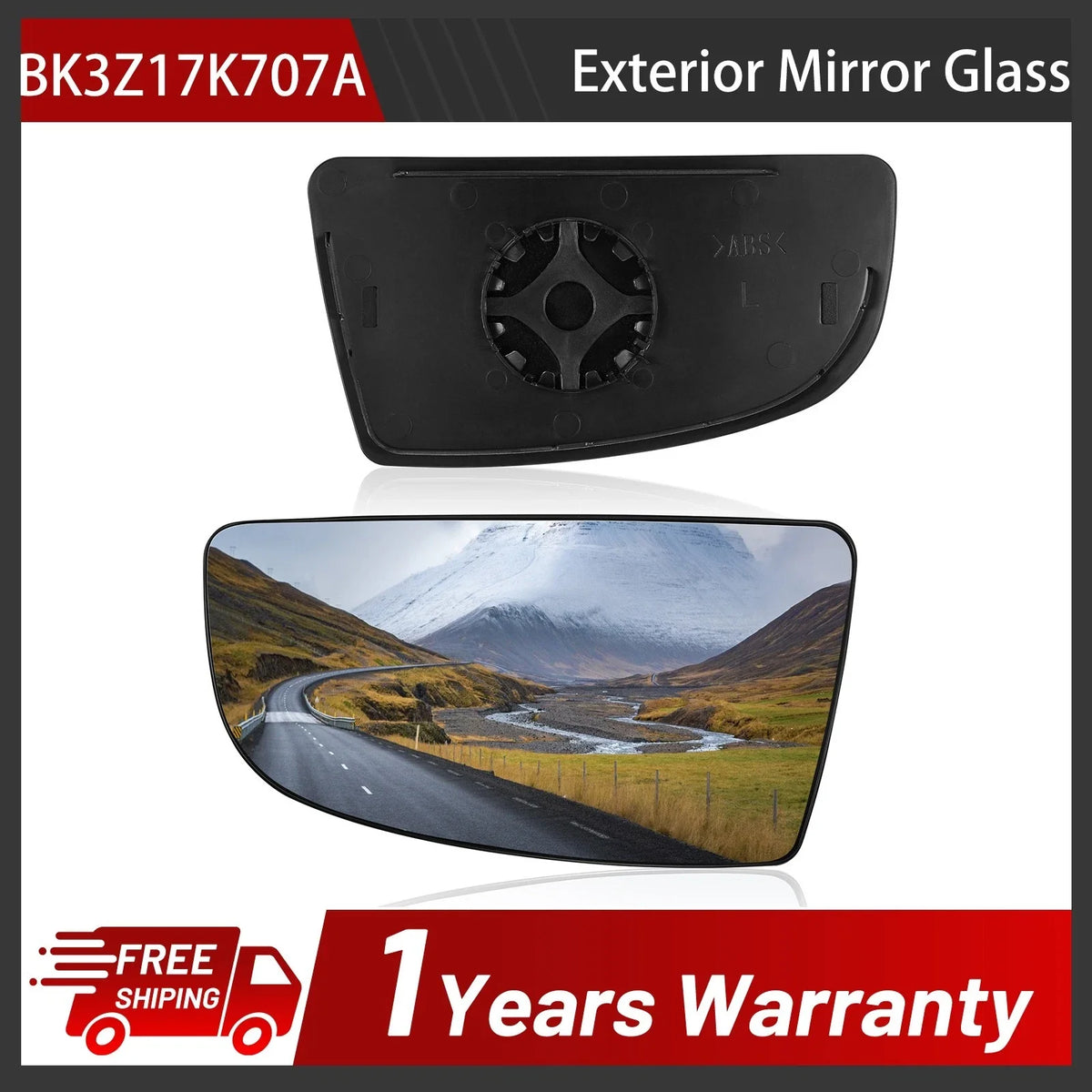 Left Side Lower Mirror Glass for Ford Transit 150/250/350 (2015–2019)