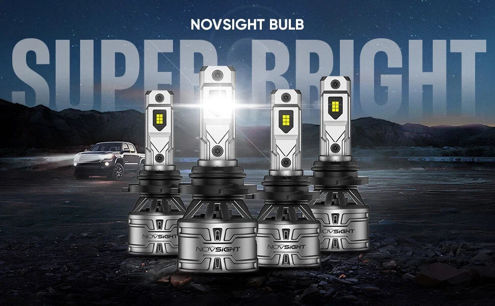 High Low Beam 9005 + 9006 LED Headlight Bulbs 26000LM - 2X NOVSIGHT