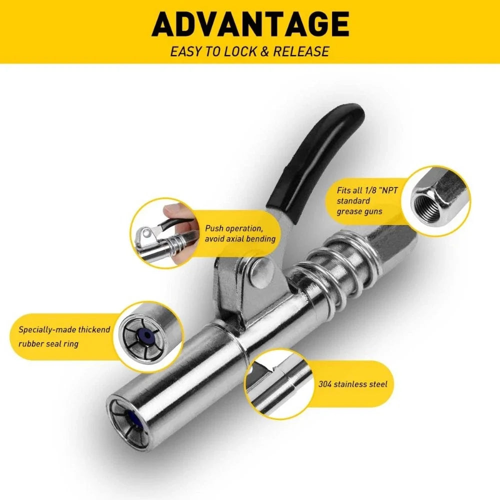High Pressure Grease Gun Coupler 10000PSI