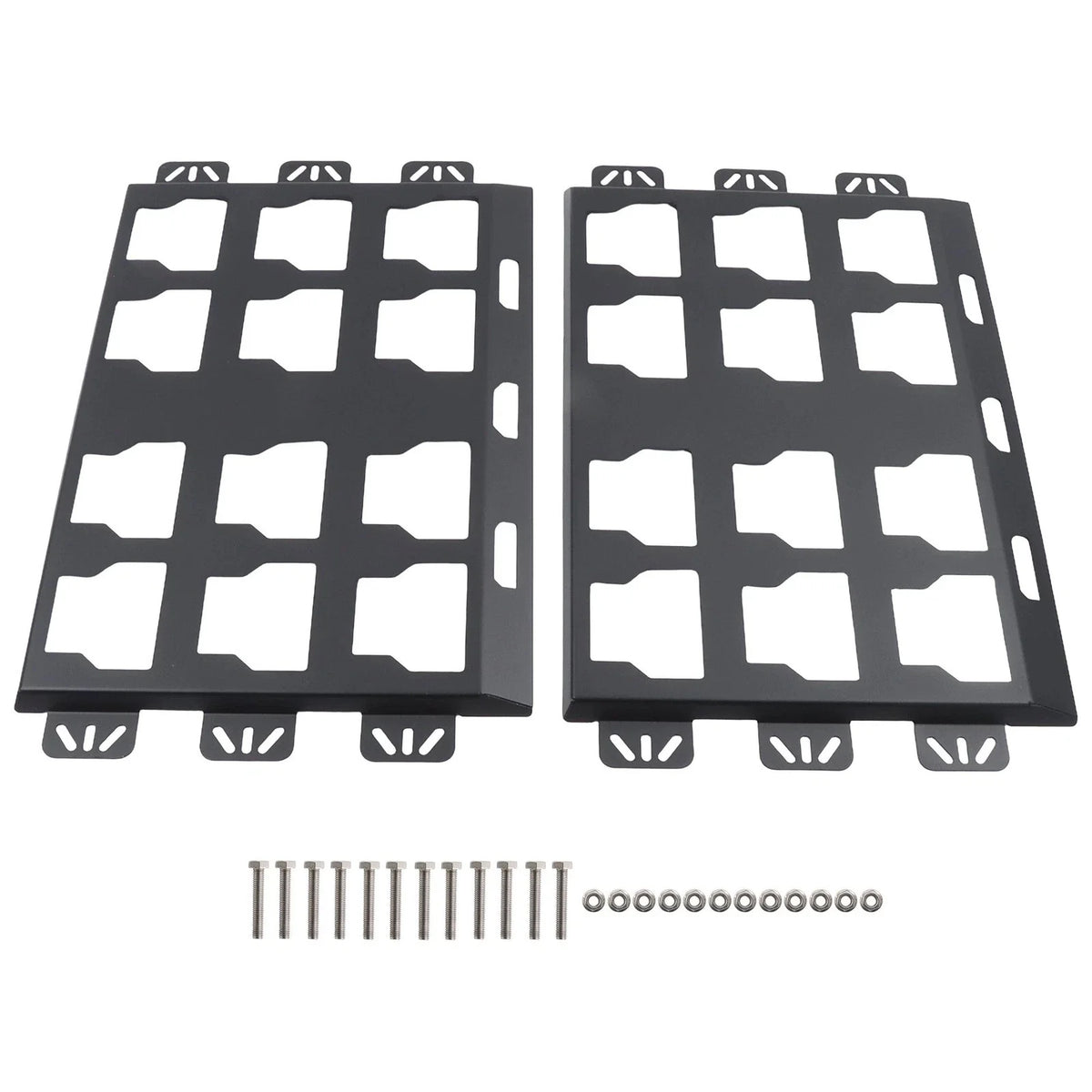Set of 2 All-Steel 100lbs Black Toolbox Fixed Racks