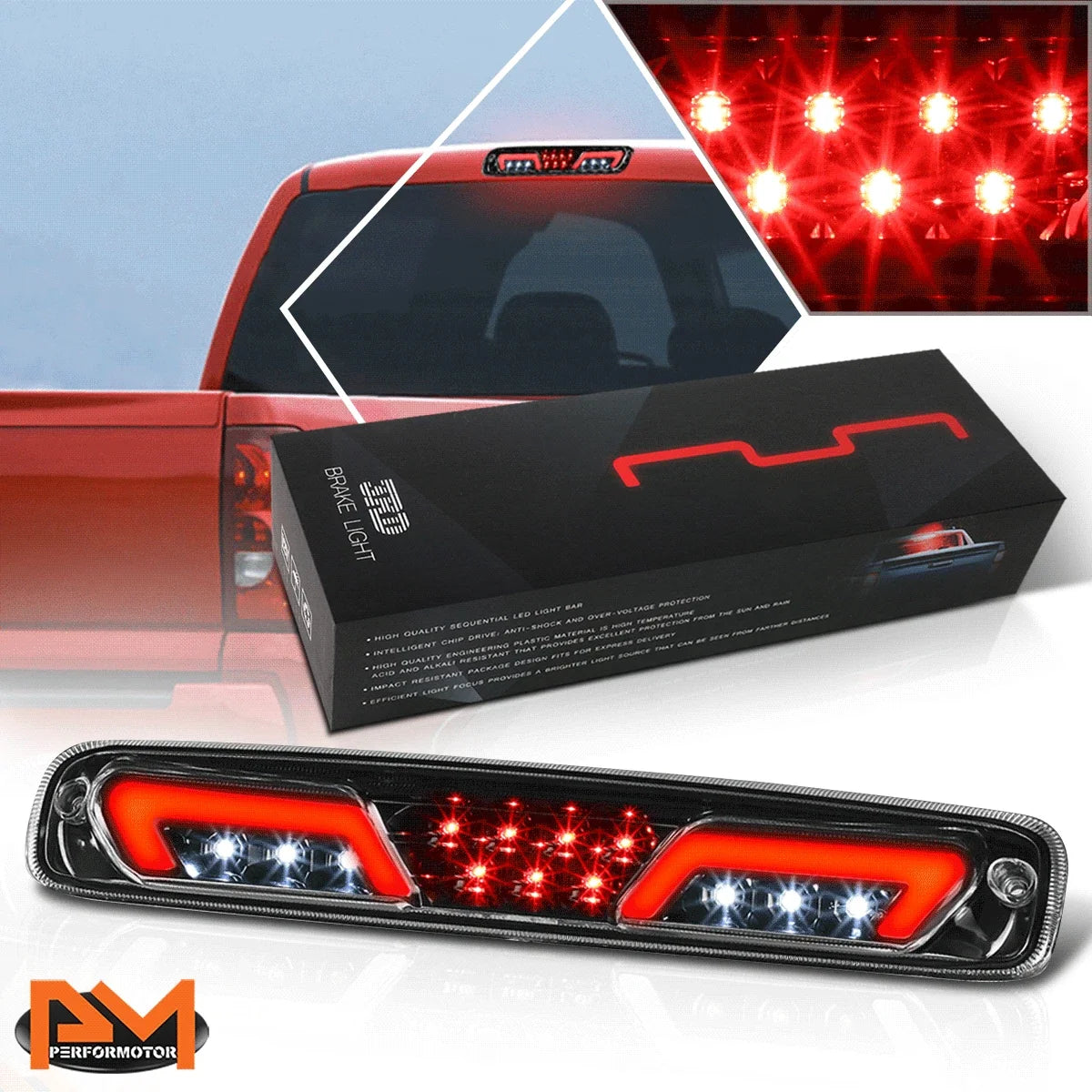 LED Sequential 3rd Brake Light and Cargo Lamp for Sierra/Silverado 1999-2007