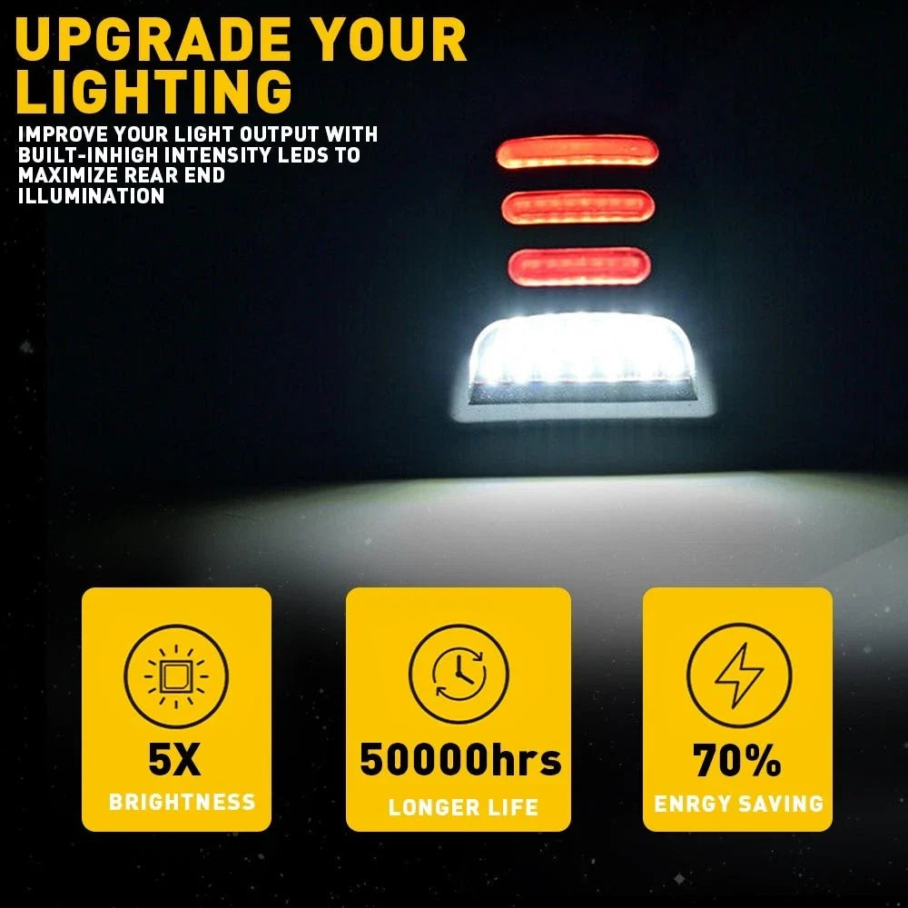 2X AUXITO LED License Light for Chevy Silverado GMC Sierra 1500 2500 3500 (2014–2023)