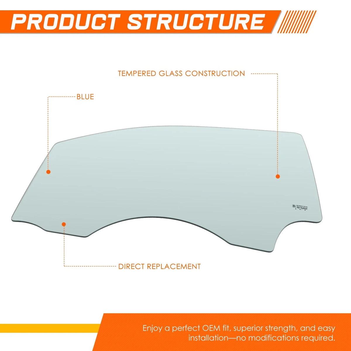 Tempered Glass for Ram 1500 (2019–2026) Front Driver Left Side Replacement