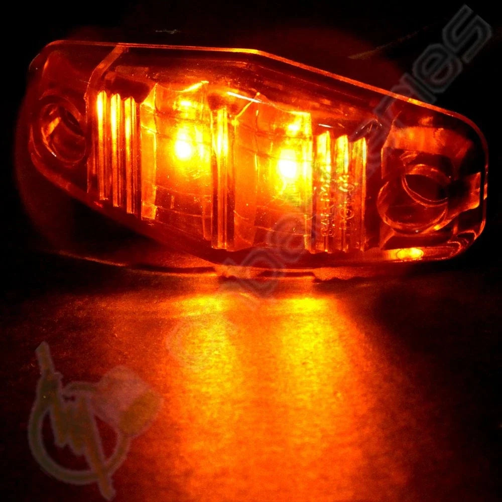 2X 6" Red Turn Signal Tail Stop Light for Trailer + Side Marker
