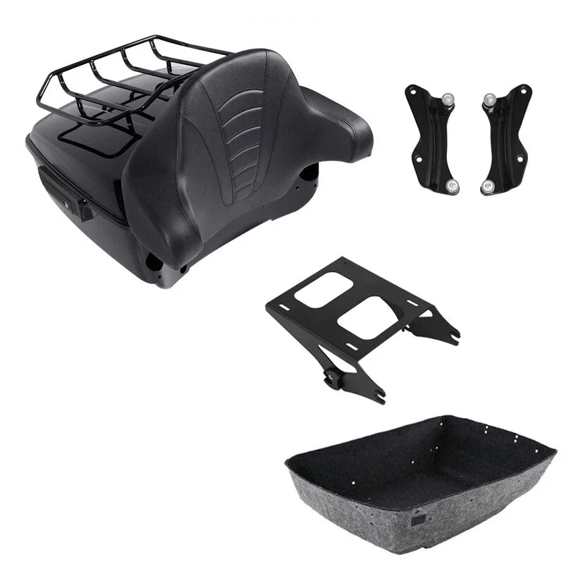 Trunk Backrest Pad Mount Rack for Touring Harley FLHT (2014-2026)