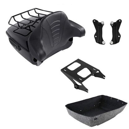 Trunk Backrest Pad Mount Rack for Touring Harley FLHT (2014-2026)