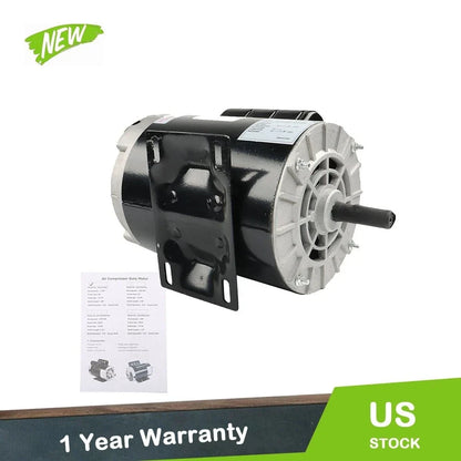 1 Phase Electric Motor Compressor 3.7HP 56Frame 230V 5/8" Shaft 3450RPM
