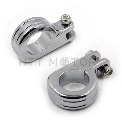 1-1/2" Engine Crash Bar Foot Peg Mount Clamp for Harley Motorcycle