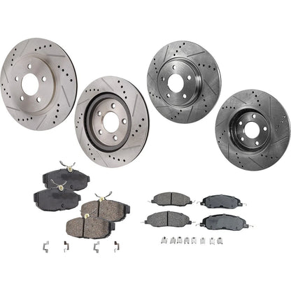 Disc Brake Rotors with Pads Kit for 2005-2010 Ford Mustang