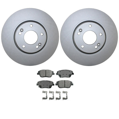 Ceramic Brake Pads & 300mm Disc Rotors Front Kit for 2011-2019 Sonata Optima