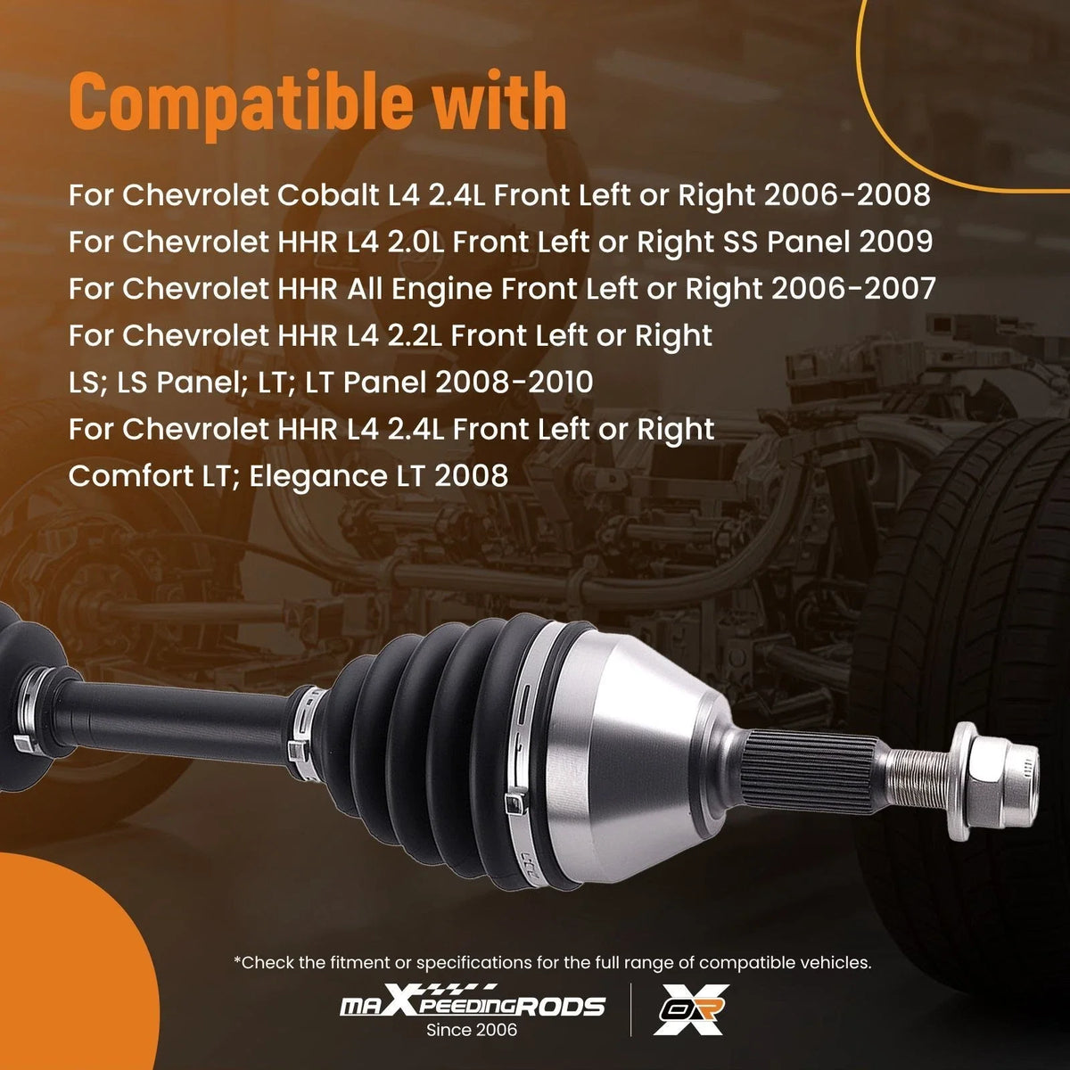 Front Right CV Axle Assembly for Chevrolet HHR Cobalt 2005-2010
