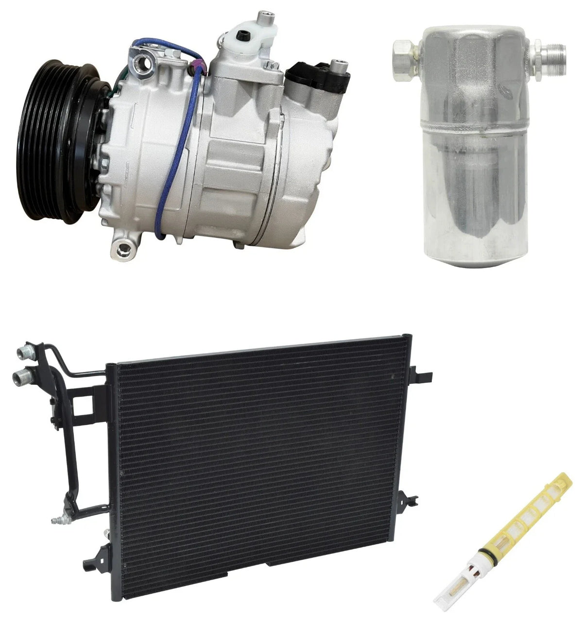AC Compressor Kit w Condenser for Audi A4 Quattro 2.8L (2000–2001)