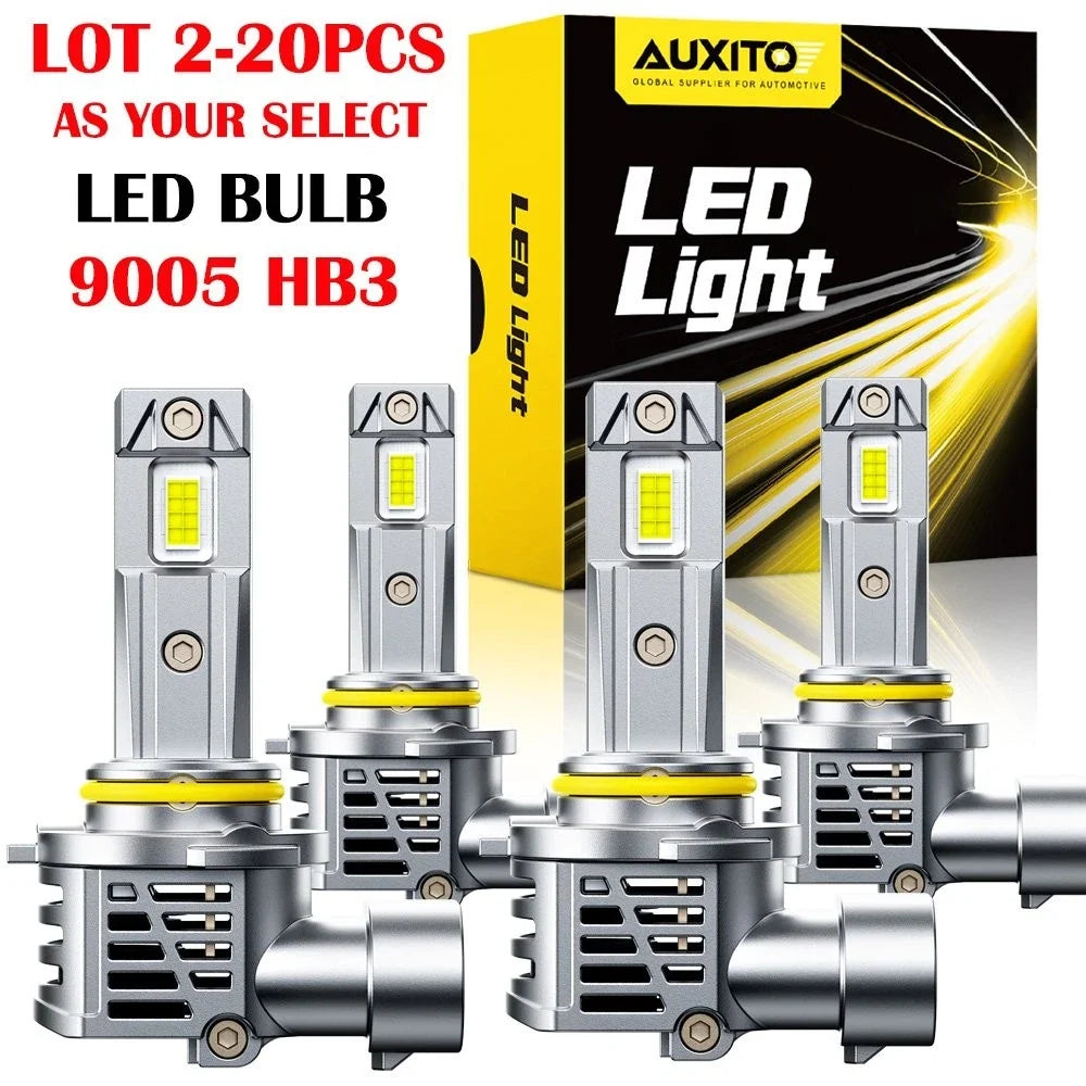 2X AUXITO 9005 HB3 LED Headlight Bulb for High Low Conversion (30000LM)