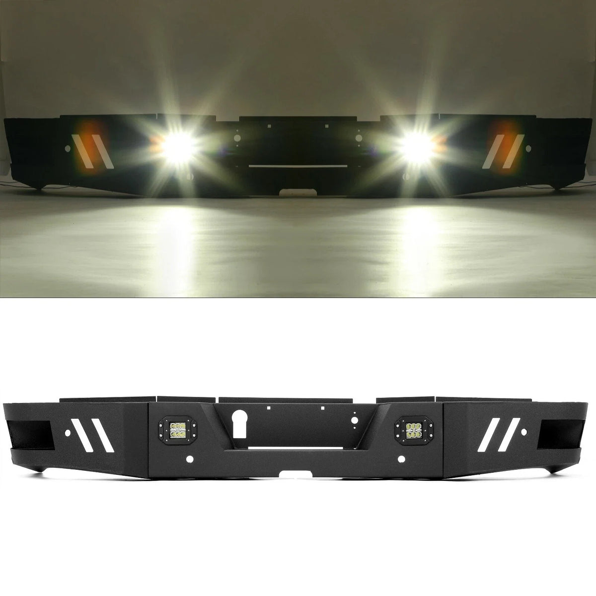 Rear Bumper with LED Lights Steel for Ram 2500 3500 (2010–2024)