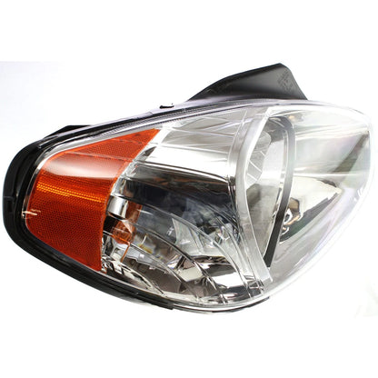 Passenger Side Headlight for Hyundai Accent (2006) Halogen with Bulb