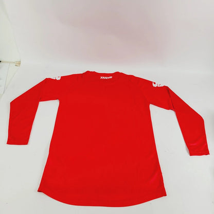 Thor 22 Sector Minimal Jersey for Motocross (Small, Red, Long Sleeve)