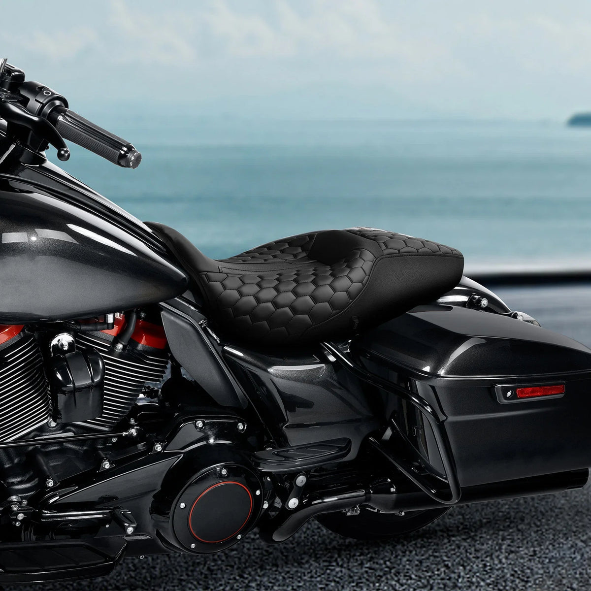 Heated Seat Pair for Street Glide Touring Harley 2009–2023