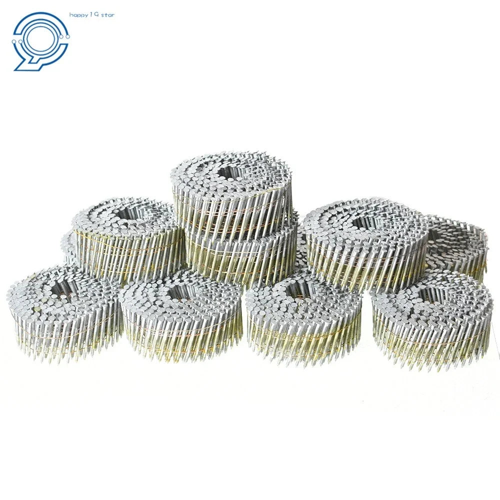 3600 Pcs 0.092"×2-1/2" Siding Nails Collated Wire Coil Full Round Head