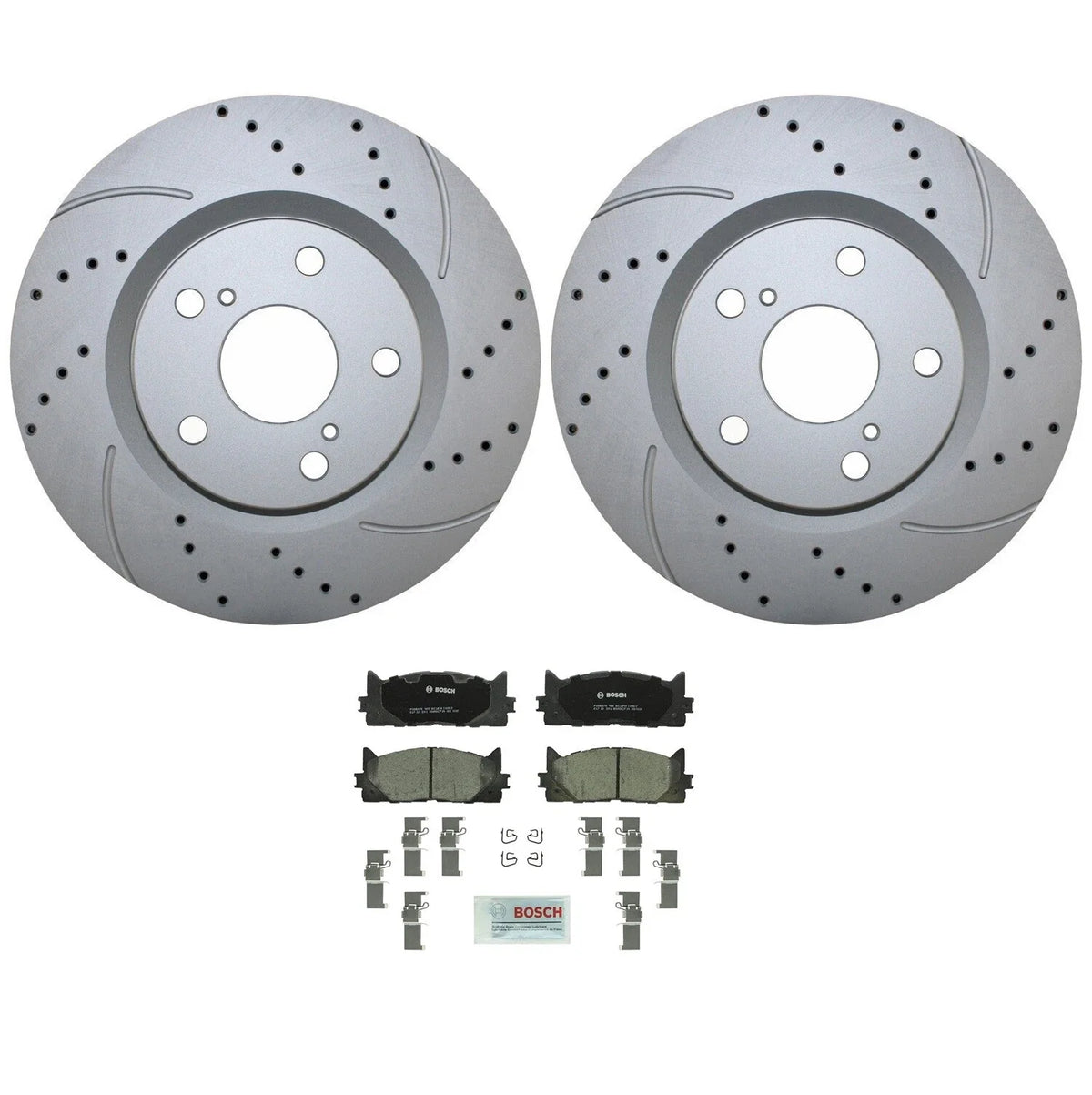 Front Brake Kit for Camry Avalon ES350 with Bosch Pads & Rotors 2007–2017