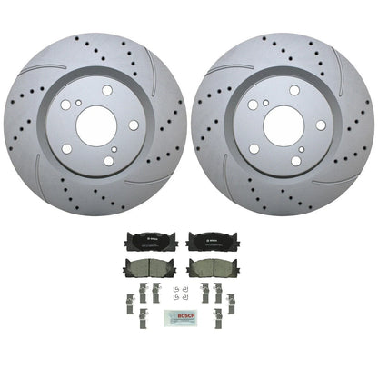 Front Brake Kit for Camry Avalon ES350 with Bosch Pads & Rotors 2007–2017