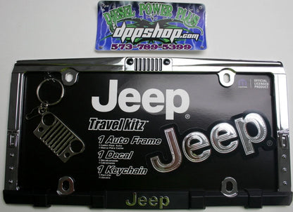 License Plate Frame - Chrome for Jeep